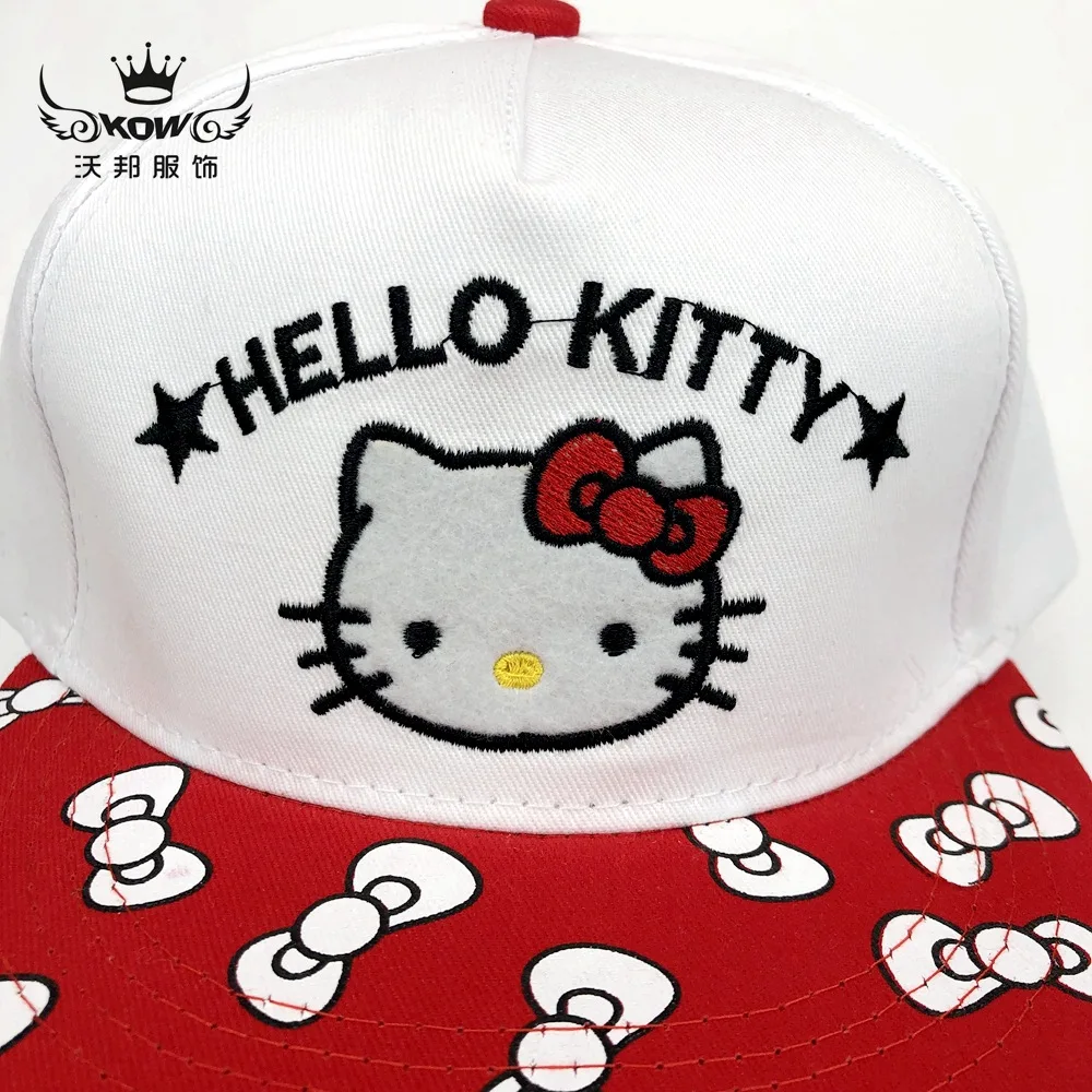Детская шапка Hello Kitty подарки бейсболка для девочек Кепка с козырьком летняя