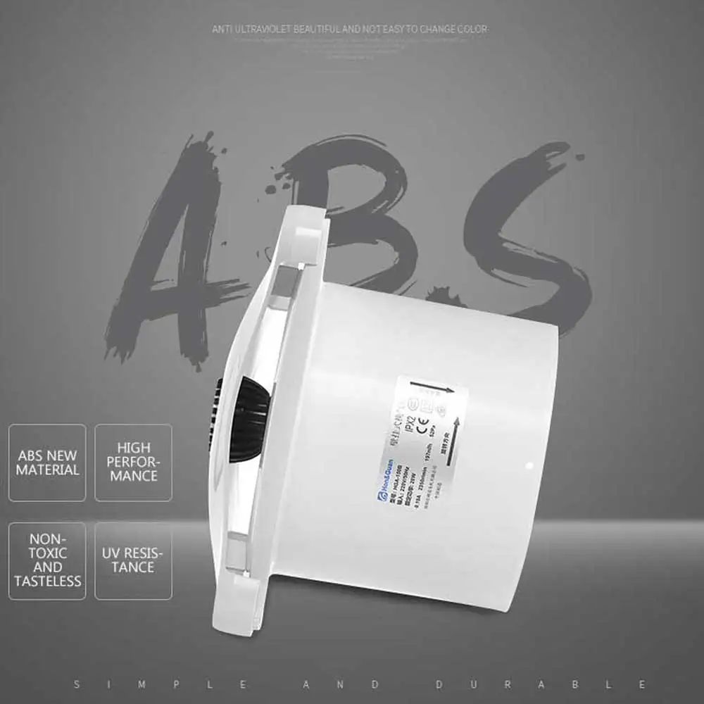 Бытовой вентилятор Вытяжной Вентиляция унитаза Настенный воздуховод Дымовой