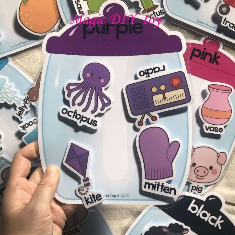 Тихий Материал книги, Классификация цветов, английская лампа, интерактивные игрушки для разрыва