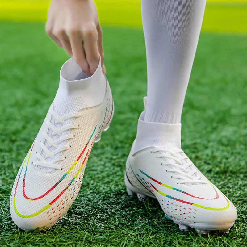 2023 Men Soccer Shoes FG/TF Football Boots For  Indoor Non-slip  Training Cleats Footwear High QA Outdoor Unisex Sneakers 35-46