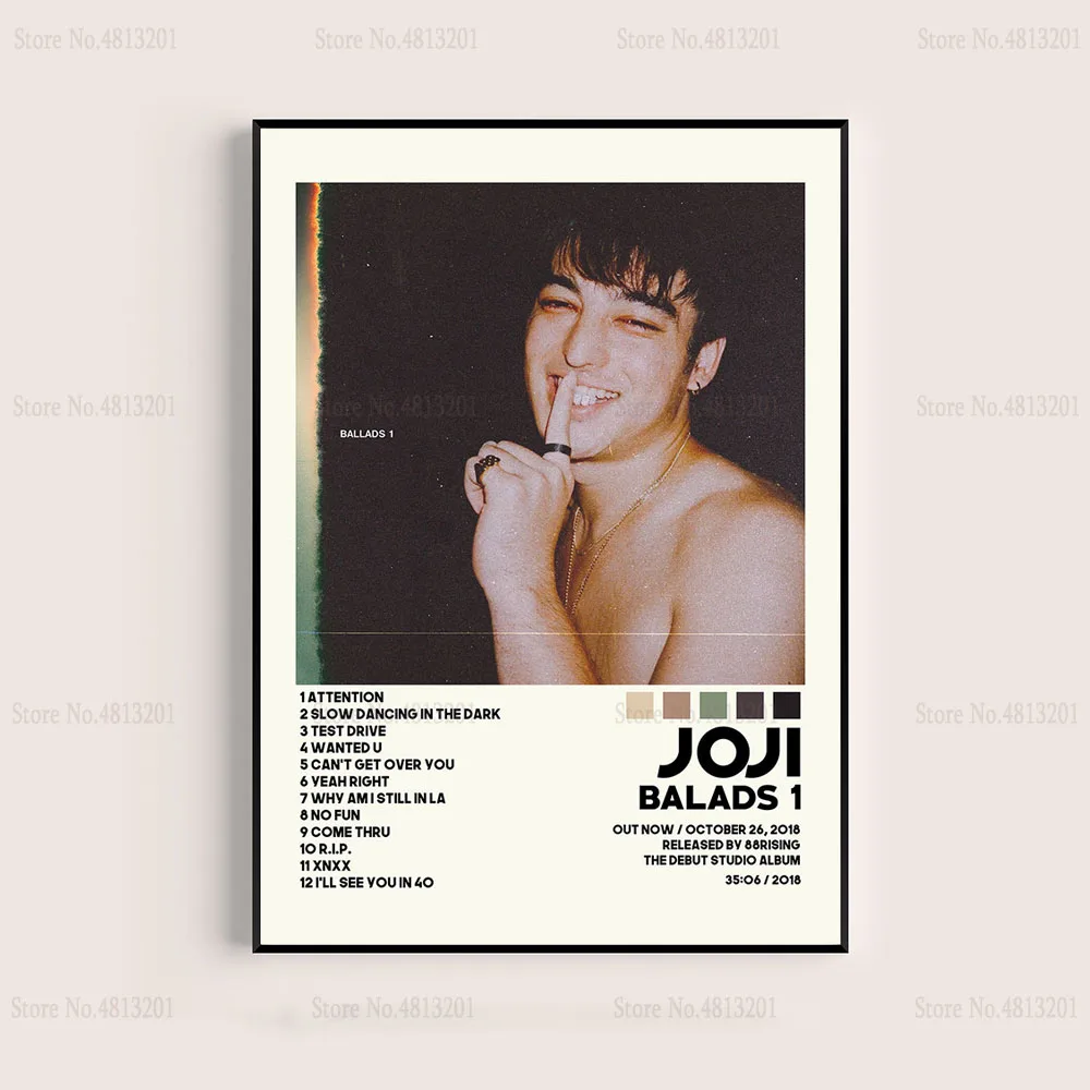 Плакаты и принты музыкальный альбом Joji Rapper Star модная живопись холст настенное