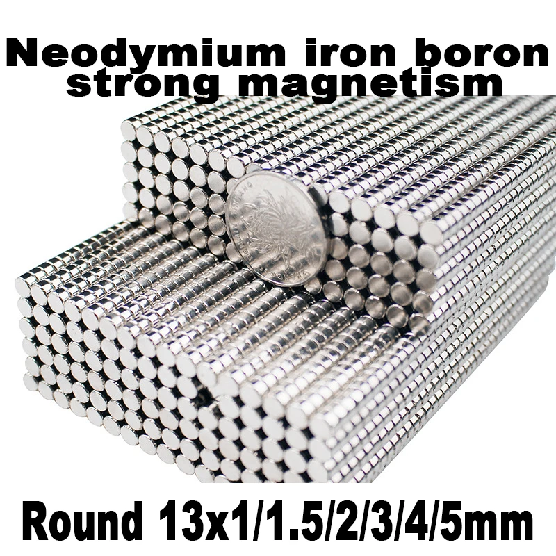 

200pcs3x1/1.5/2/3/4/5mm NdFeB Strong Magnetic Force Iron Magnet Circular Small Magnet Neodymium Iron Boron Strong Magnetic Force