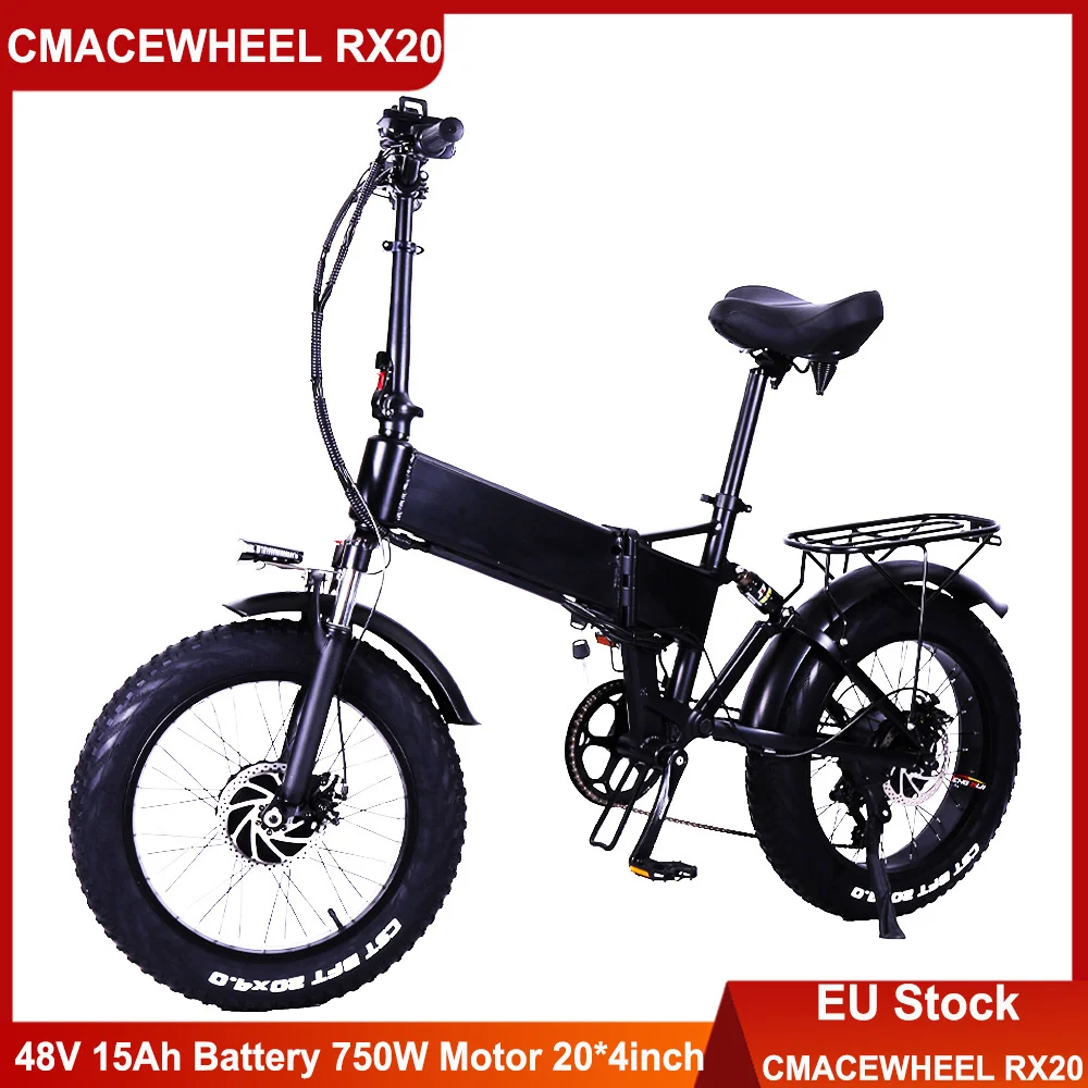 

EU Stock CMACEWHEEL RX20 Spoked Wheel 48V 15Ah Battery 750W Motor 20*4inch Wide Tire Foldable E-Bike Free Shipping 3-5Work Days