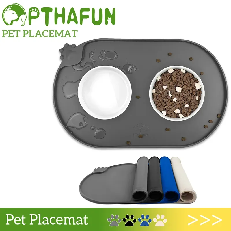 

Подставка под питомцы, водонепроницаемый силиконовый коврик для кормления кошек, защита от перелива воды, для питомцев