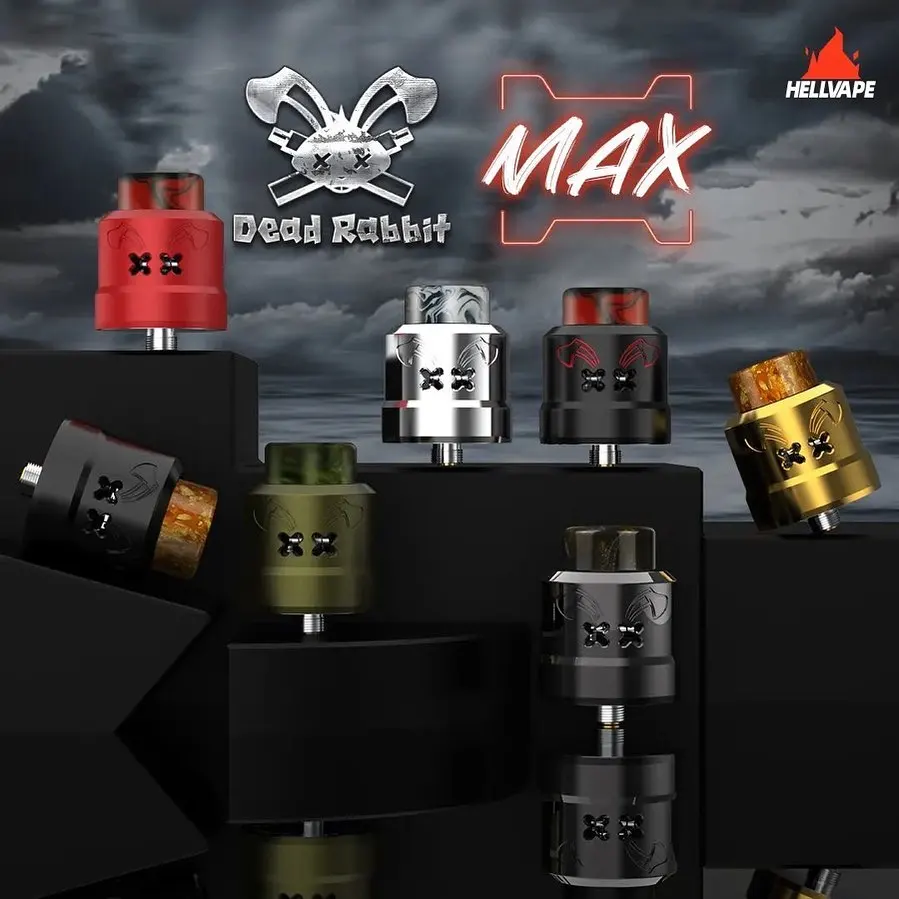 

Original Hellvape Dead Rabbit Max RDA Atomizer Tank honeycomb airflow Squonking Vape Electronic Cigarette Atomizer Vaporizer