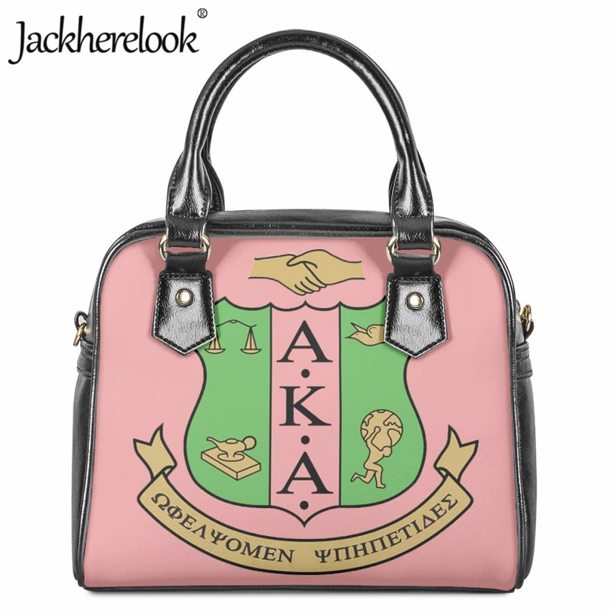 

Jackherelook Alpha Kappa Alpha Sorority Printed Messenger Bag for Women Fashion Trend Shoulder Bag New Hot Sale Party Handbags