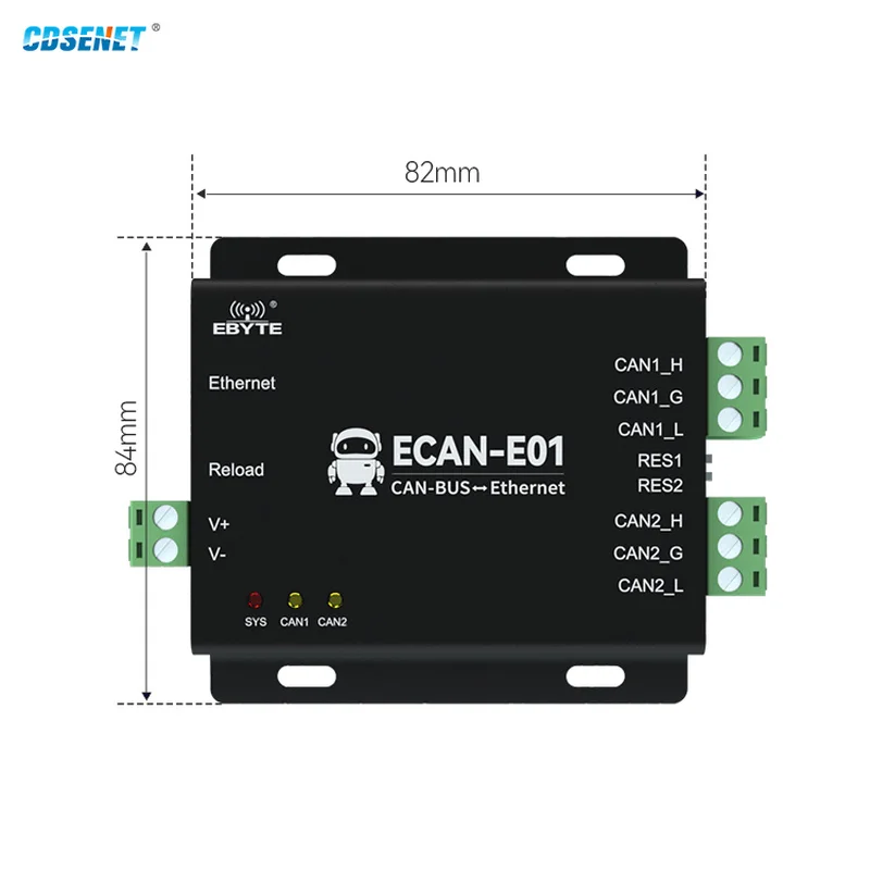 CAN2.0 To Ethernet Data Converter CDSENET ECAN-E01 2 Way Transparent Transmission CANBUS To RJ45 Cloud Transmission