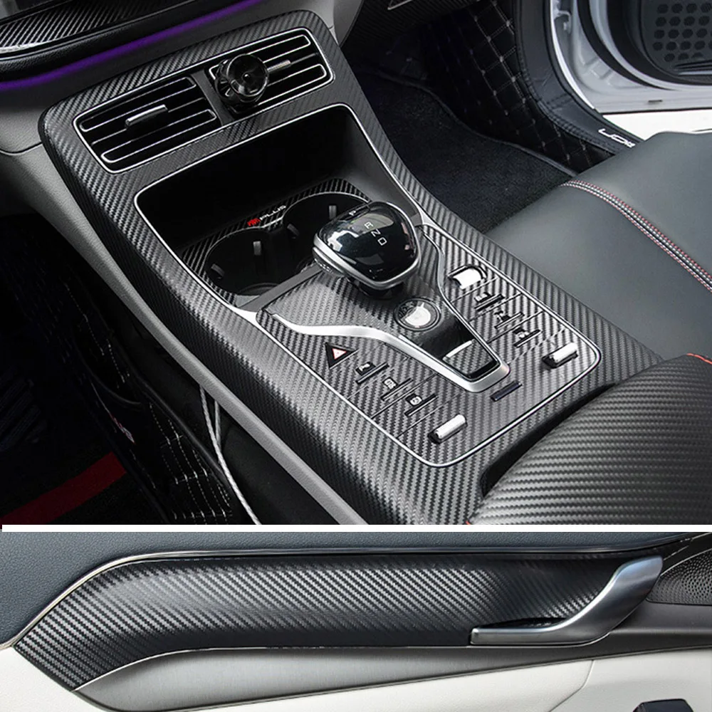 

Для BYD QIN PLUS 2021-2022 внутренняя Центральная панель управления дверная ручка 5D наклейки из углеродного волокна Переводные картинки аксессуары для стайлинга автомобиля