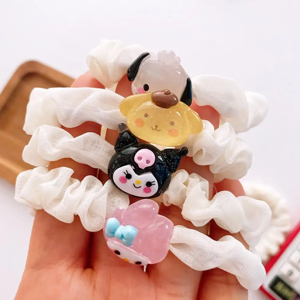 

Sanrio Cute Transparent Hair Ring Small Phone Line Girl Heart Cartoon Small Intestine Ring Children's Hair Accessories