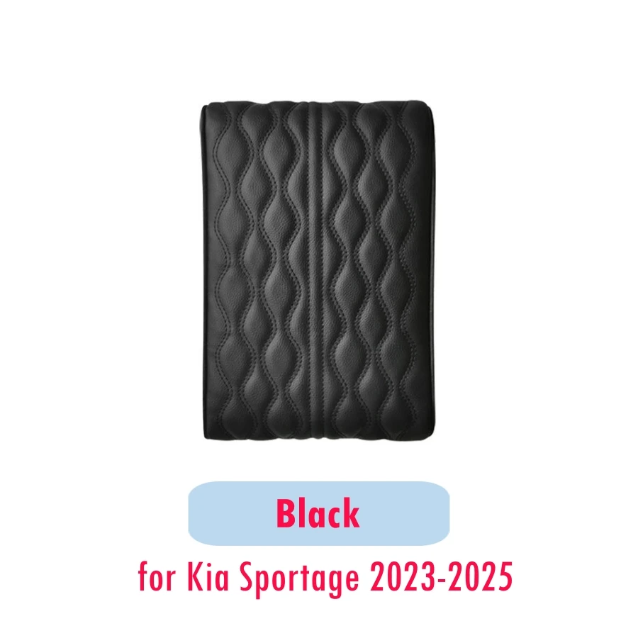 

Черный чехол на подлокотник из искусственной кожи для Kia Sportage 2023-2025, защитная накладка на подлокотник Kia Sportage NQ5, крышка консоли, повышающая подушка