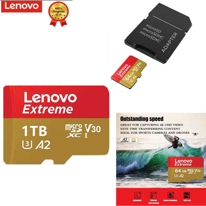 

Карта памяти Lenovo EVO Plus, 128 ГБ, 256 ГБ, 512 ГБ, 1 ТБ, класс 10