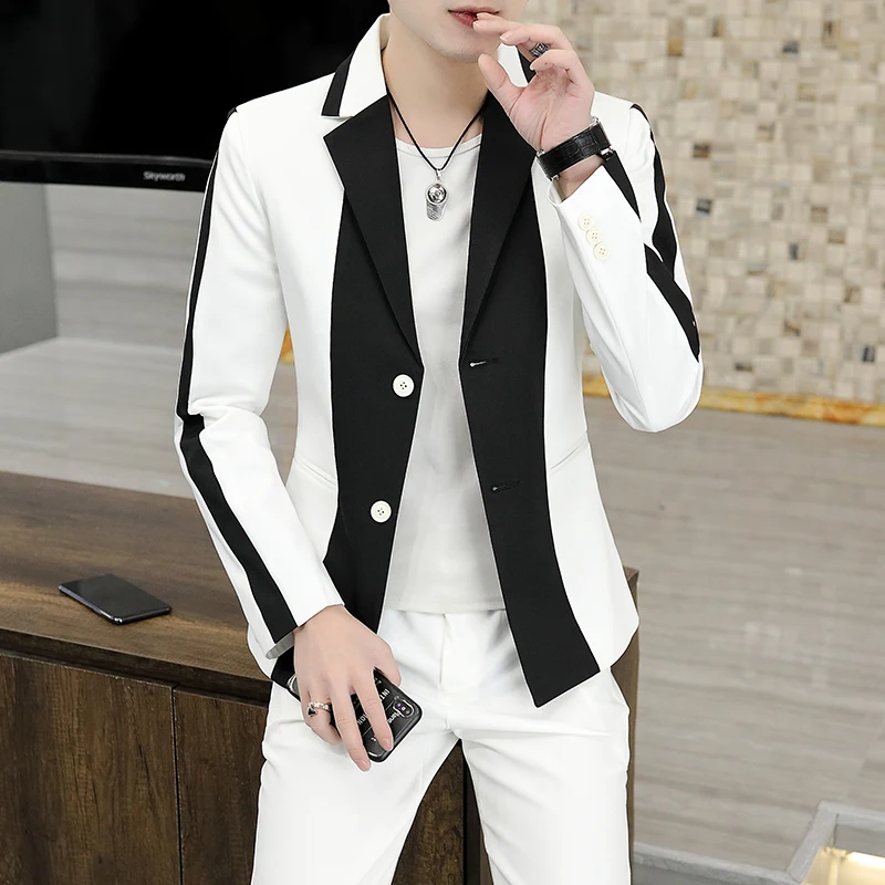 Autumn New Men's Small Suit Suit Korean Slim-fit Trend Hairdresser Social Boy Small Coat Color
