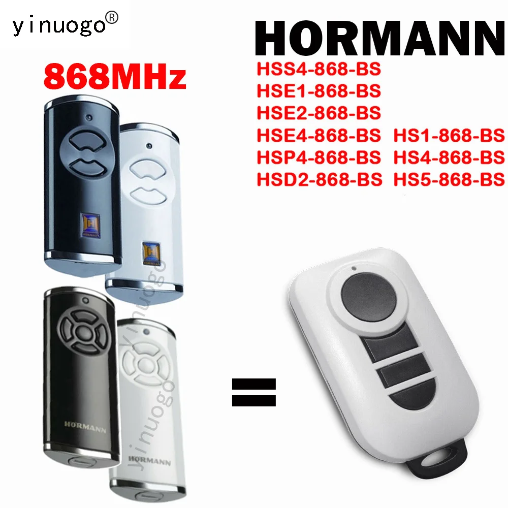 

For HORMANN HS1 HS4 HS5 HSS4 HSE1 HSE2 HSE4 HSP4 HSD2 868 BS Garage Door Remote Control 868MHz HORAMNN Bisecur Remote Control