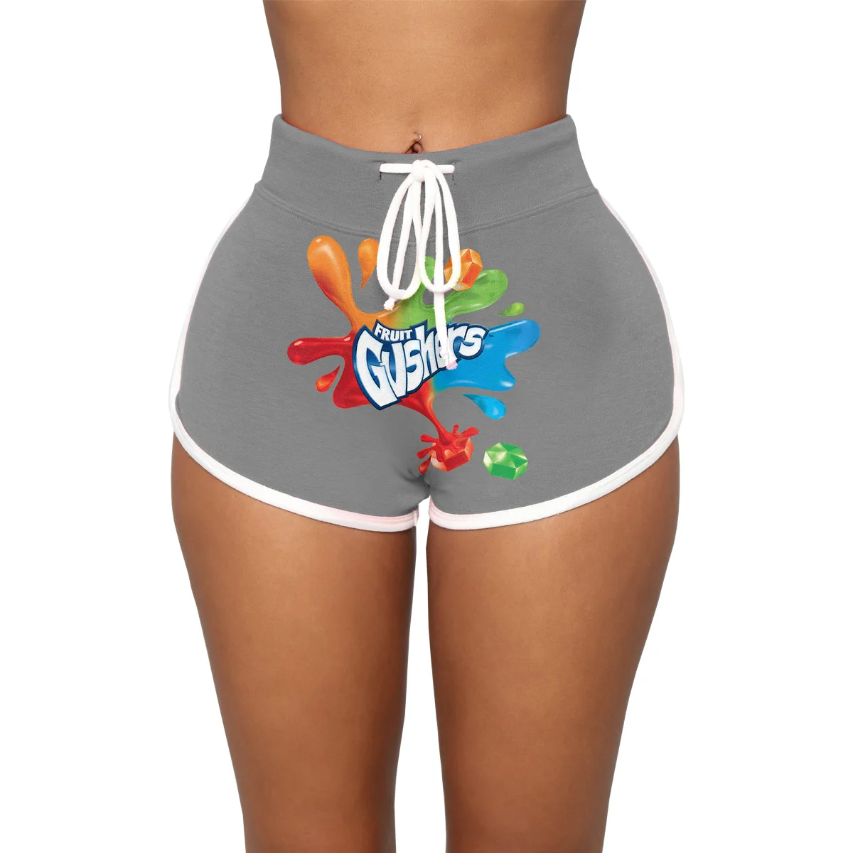 Shorts Women Cartoon Print Fashion Summer Elastic Casual Beach Sexy Womens High Waist Sweat Pants Fitness Booty |