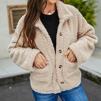 autumn and winter womens 2021 trendy lapel single breasted pockets long sleeved womens fashion casual loose wool coat women