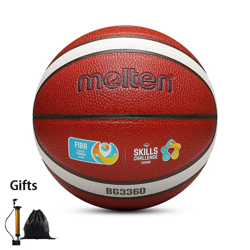 Molten Size 4/5/6/7 Basketball FIBA League Match Balls Soft Touch Adults Youth Women Man Indoor Basketballs Free Air Pump Bag