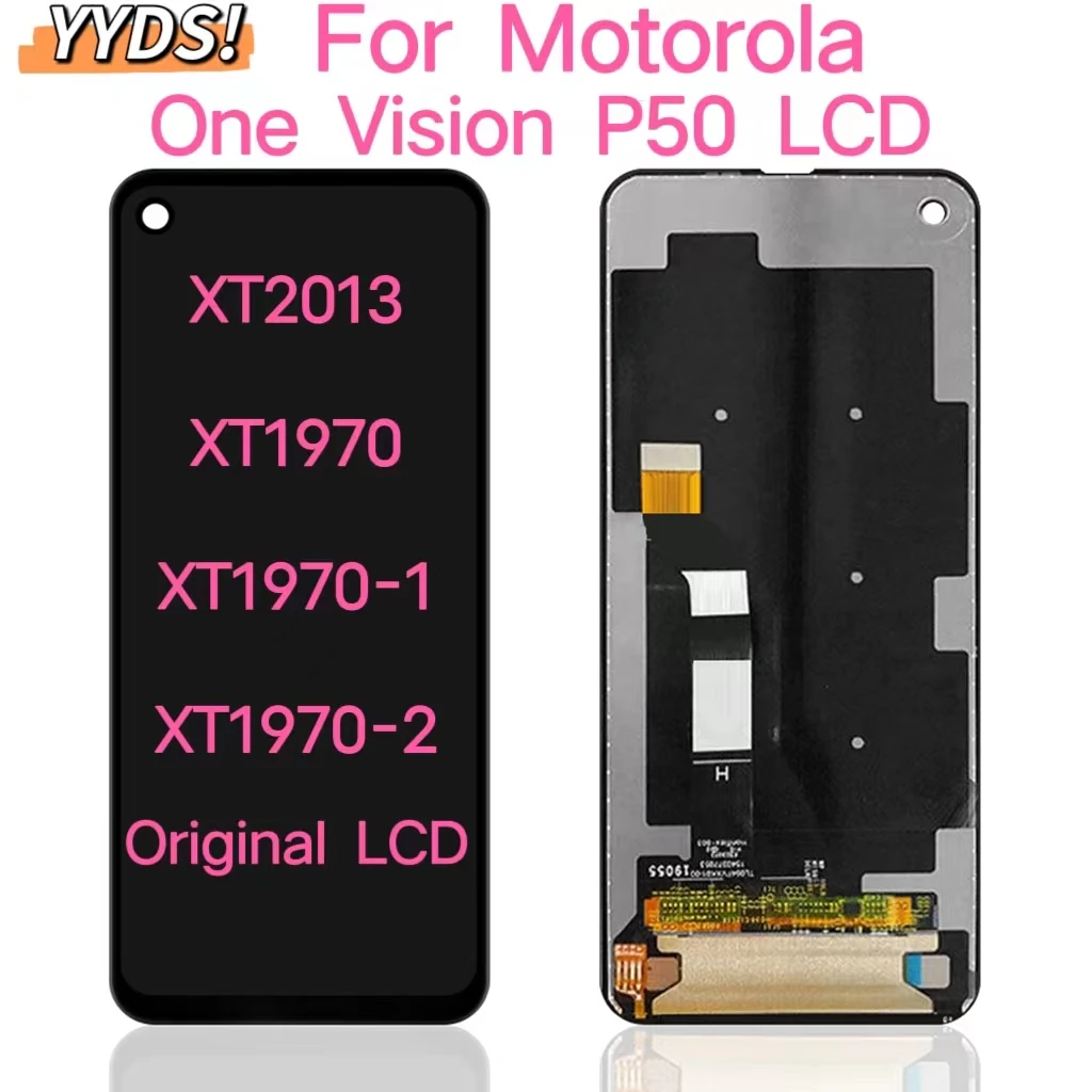 

6.3''Original For Motorola One Vision P50 XT1970 Display Touch Screen Digitizer Assembly For Moto One Action XT2013 LCD Display