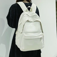 2022 new backpacks for women solid color nylon school bag teenagers girls high quality mochila large capacity travel rucksack