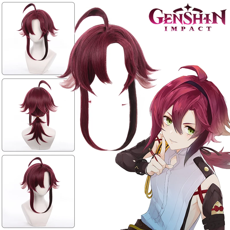 

Genshin Impact Shikanoin Heizou Cosplay Wig Hair Anime Game Genshin Cosplay Costume Halloween Wigs Decoration Headdress