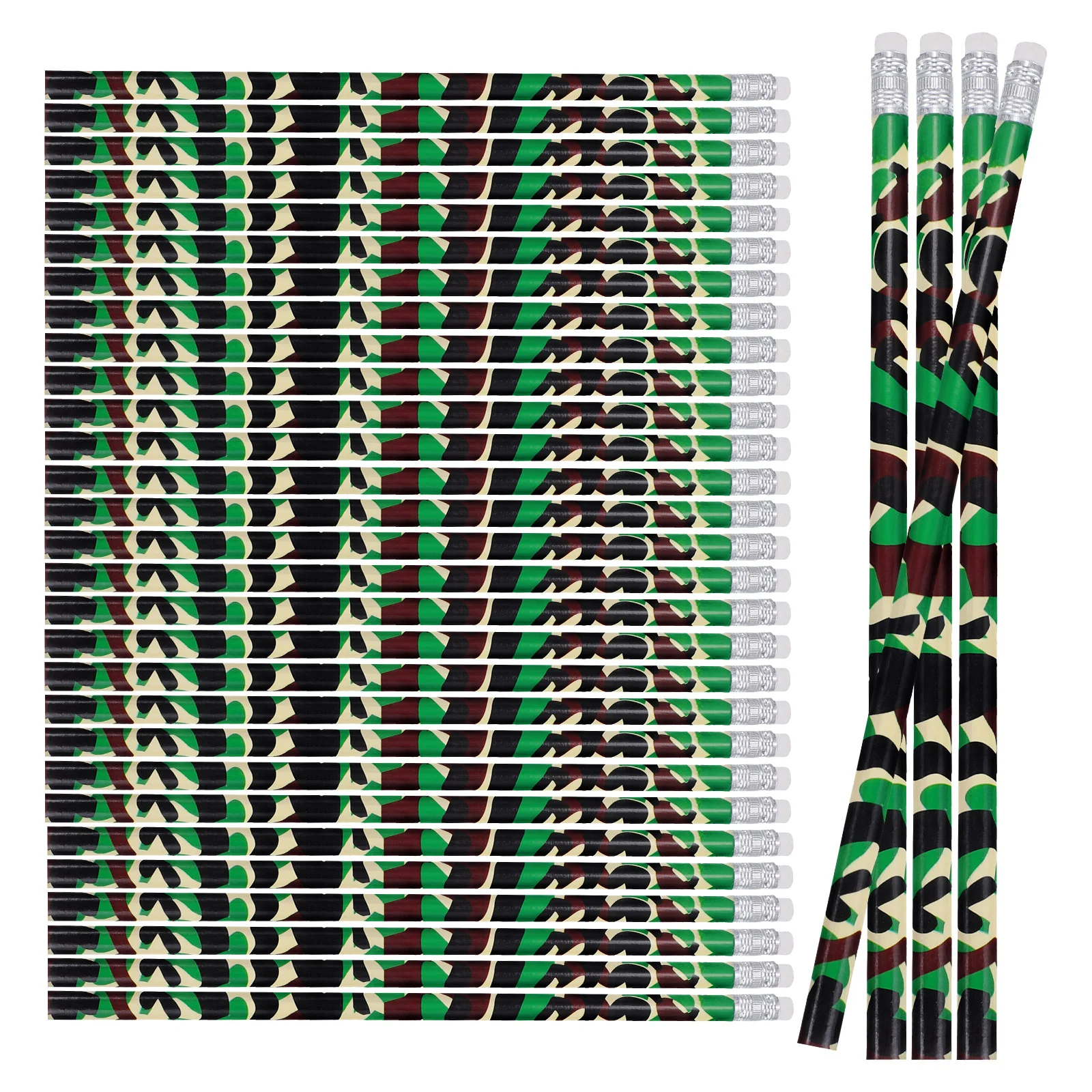 

50 Pcs Camouflage Pencils Kids Student Wooden School Class Reward Teacher Personalized Child
