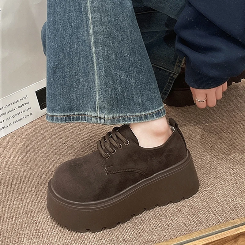 Женские зимние ботильоны на плоской подошве и платформе зимняя замшевая обувь