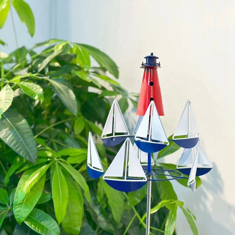 1 ШТ. Кинетическая художественная скульптура ветра морская Металлический декор