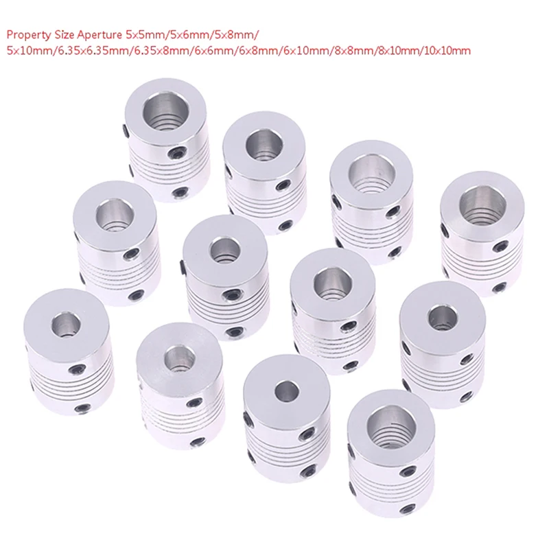 

D19L25 Coupler 3mm 4mm 5mm 6mm 6.35mm 8mm 10mm Flexible Coupling For Aluminum Z Axis CNC Stepper Motor Connector Of 3D Printer