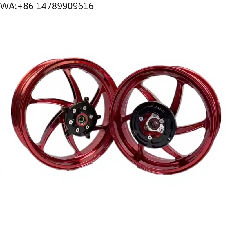 Фото Модифицированные кованые алюминиевые колеса для мотоцикла WSBK Champion Zhang Xue's Bike Spec XMAX 250 300 400: переднее 15*3.5 дюйма, заднее 14*4.0 дюйма, изготовленные на ЧПУ. №1