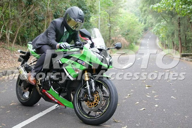 

New ABS Motorcycle Fairing kit Fit For Kawasaki Ninja ZX6R 636 ZX-6R 2009 2010 2011 2012 09 10 11 12 Custom Black Green