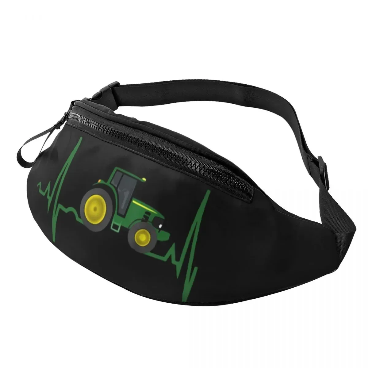 

Tractor Heartbeat Fanny Pack Women Men Custom Crossbody Waist Bag for Travel Hiking Phone Money Pouch