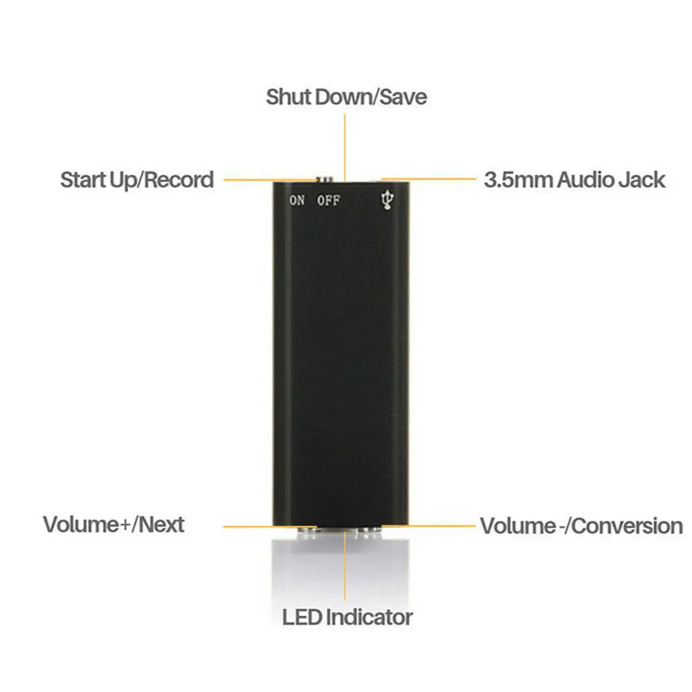 Ультра мини-активированный диктофон
