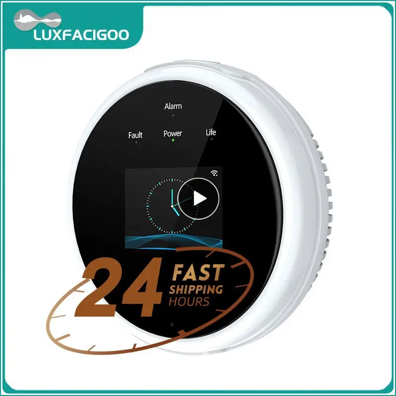 

Fire Security Detector With Temperature Sensor Lcd Display Usb Power Supply Tuya Smart Wifi Combustible Gas Leak Detector