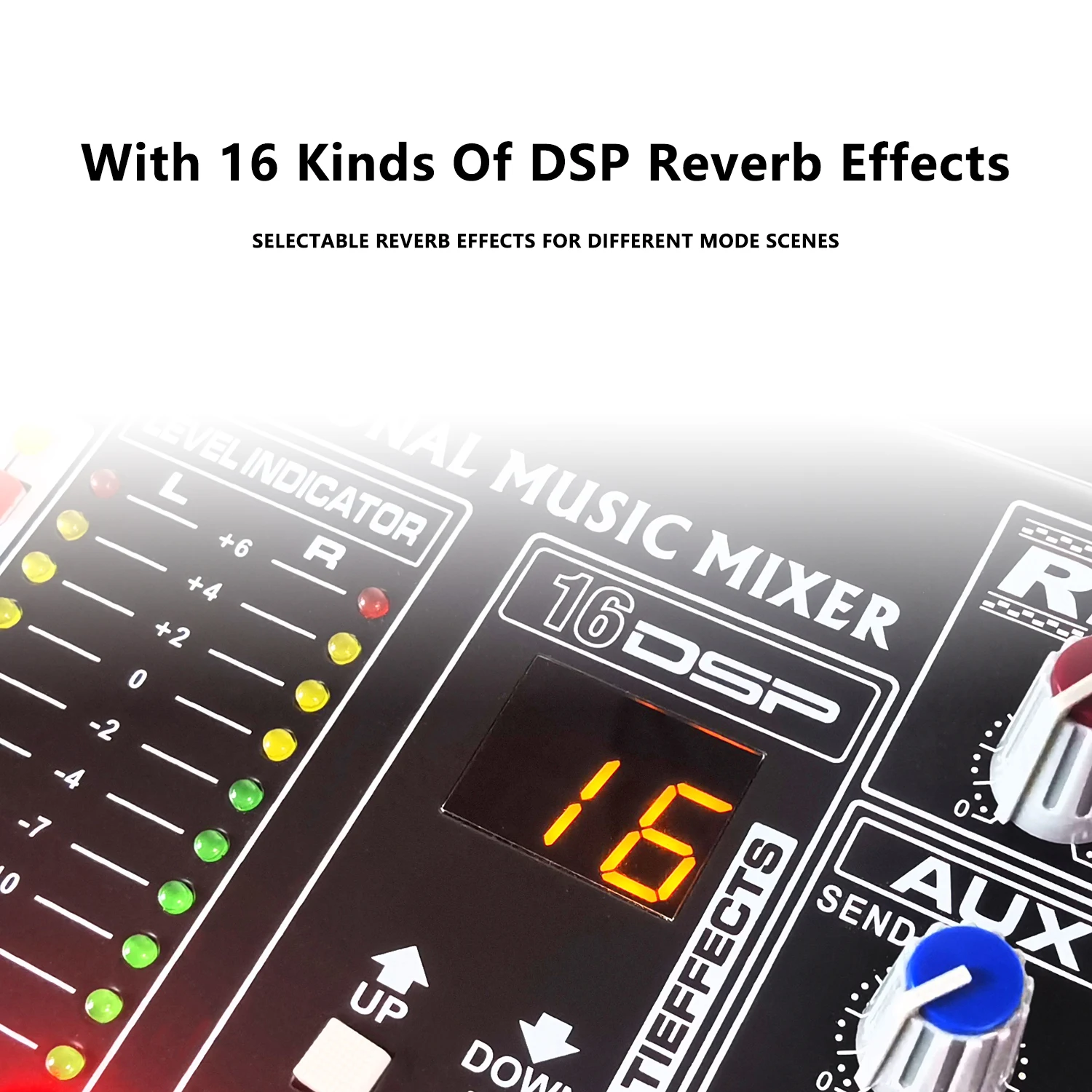 GAX-PMX6 Профессиональный сценический 6-канальный аудиомикшер с усилителем