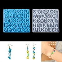 1pcs alphabet letter number decoration craft silicone mold for earring pendant creative keychain mold crystal epoxy resin mold