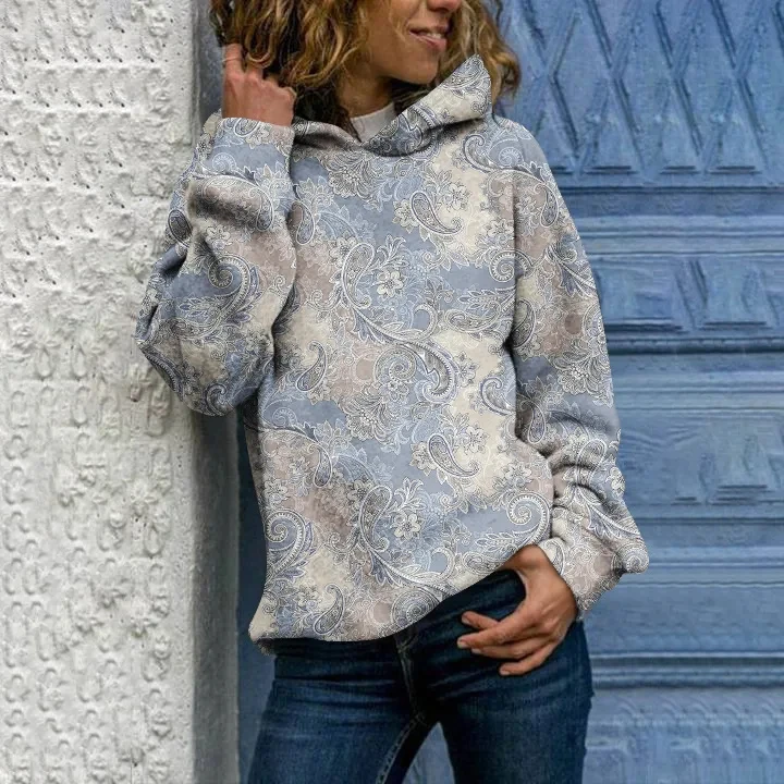 

Женская толстовка с цифровым 3D принтом, модный универсальный свободный пикантный Топ, пуловер, повседневный винтажный пуловер, пикантная толстовка, Y2K, на осень