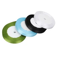 satin ribbon 1cm width 22 meters length waterproof reusable 4 color sky blue black white green ribbon fabric
