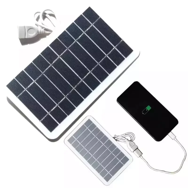 

NEW2023 10W Power USB Solar Panel Portable Small Waterproof 5V Solar Plate Cells for Outdoor Hiking Mobile Phone Bulb Battery Ch