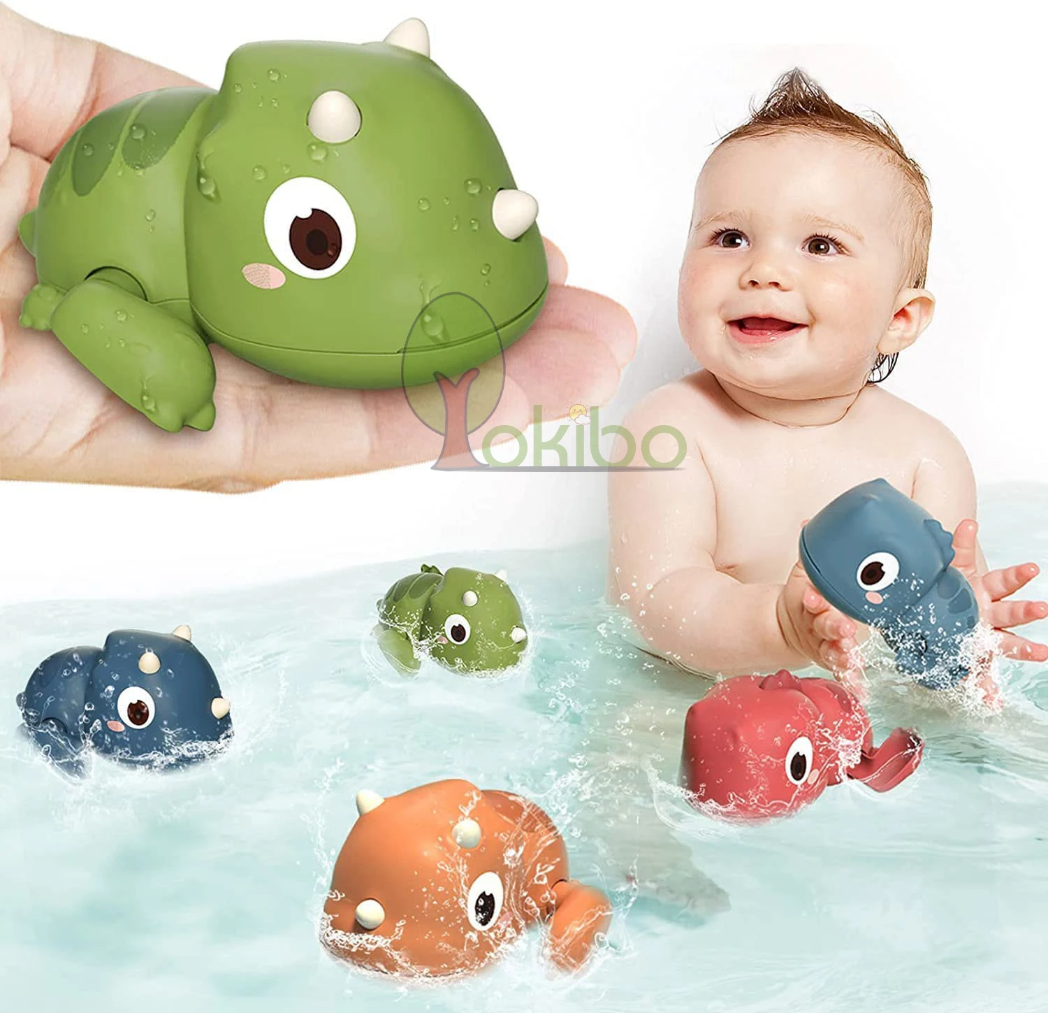 

Baby Bath Toys for Kids 6 Pack Dinosaur Floating Wind Up Swimmin Pool Games Cute Kid Bathtub Toys for Toddlers1-3 4+ Years Old