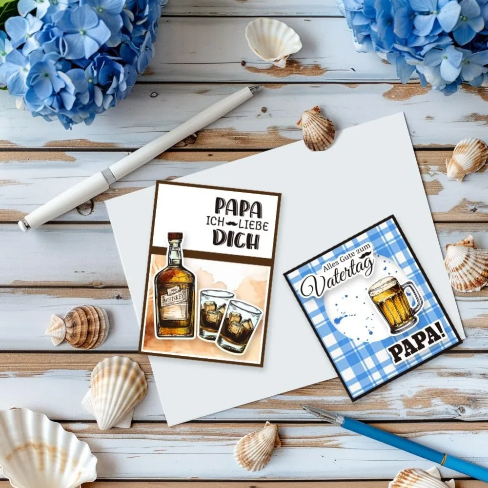 День отца немецкие высказывания прозрачные штампы для DIY скрапбукинга спасибо