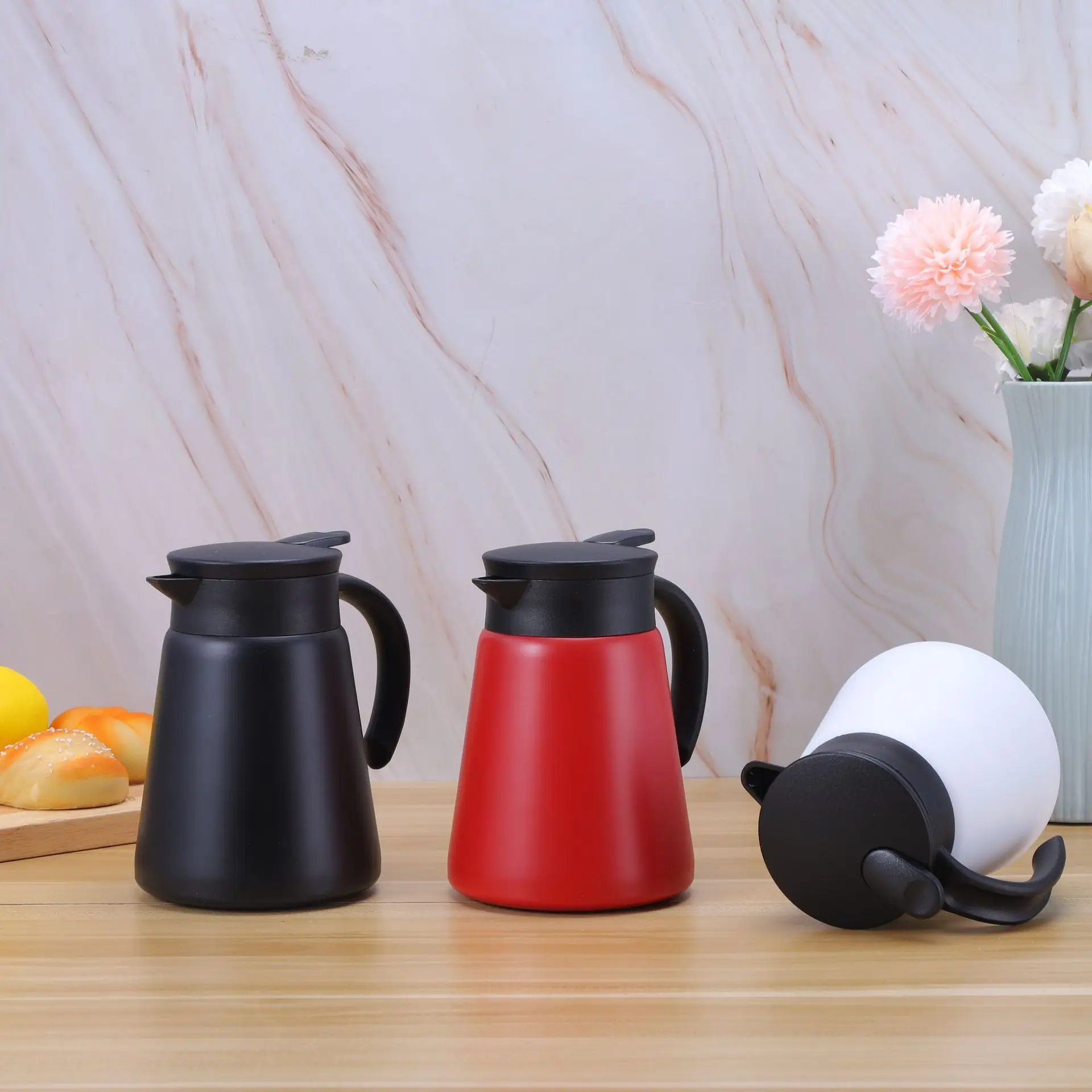 

Coffee Pot Stainless Steel Double-Layer Thermal Pot Household European Coffee Pot Mini Office Kettle