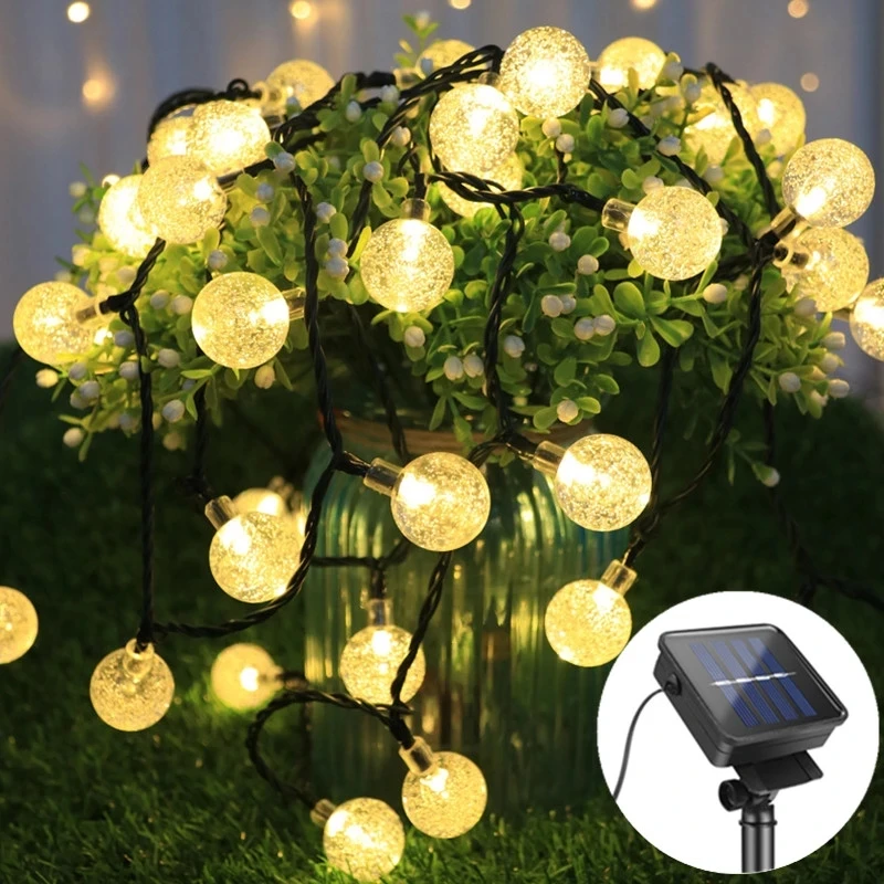 

12m Solar String Lights 100 LEDs Fairy Light Outdoor With 8 Modes IP65 Waterproof Garland Christmas Light for Garden Party Decor