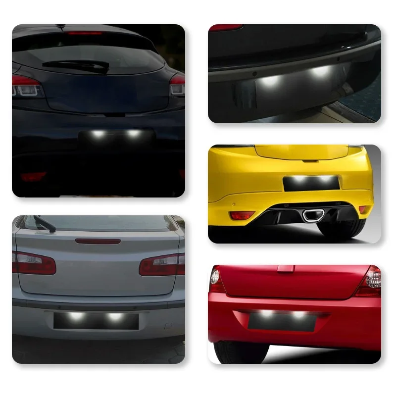 Автомобильный светодиодный светильник номерного знака Canbus для Renault Megane 3 Clio Laguna 2
