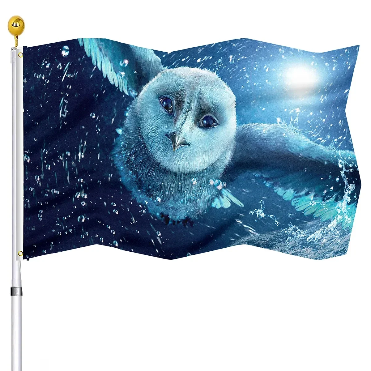 Мультяшный флаг совы из полиэстера