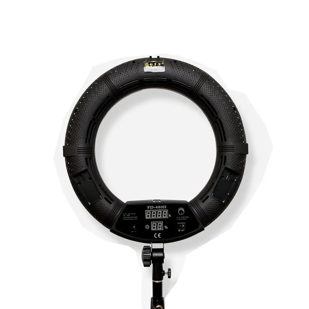 

Yidoblo FD-480II Bi-color Warm & Cold Регулируемый кольцевой светильник, лампа, фотографический дневной свет, 96 Вт 5500K 480LED светильник s