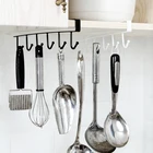 Вешалка-органайзер для кухни, ванной, 6 крючков