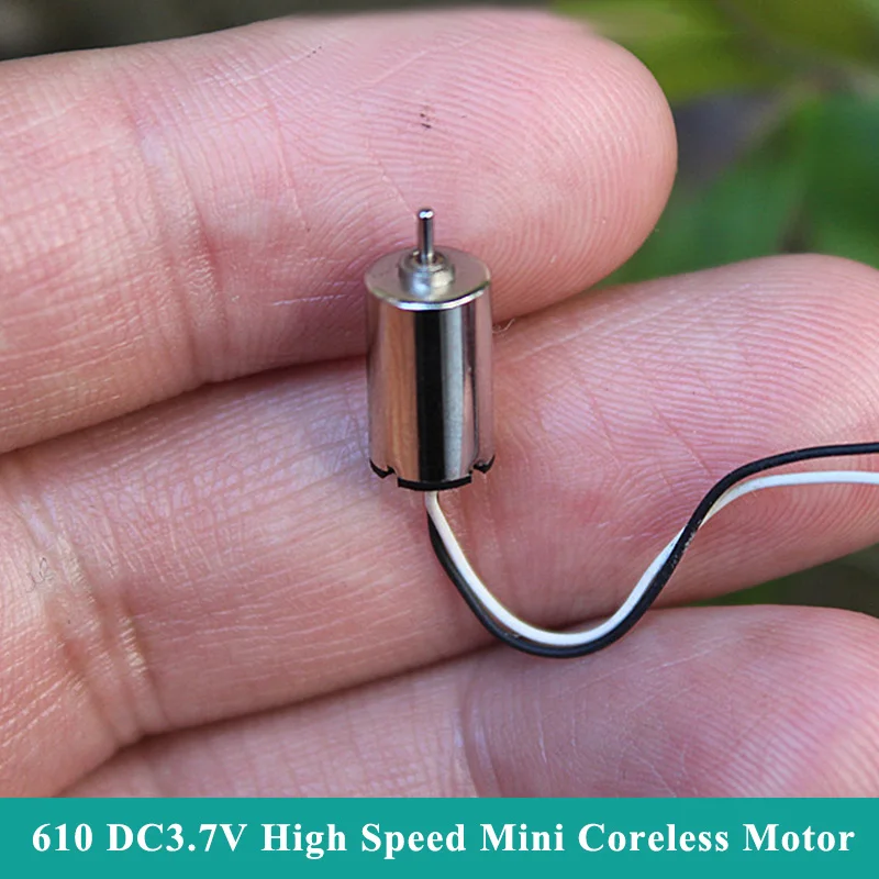 

610 Mini Coreless Motor DC 3V 3.7V 35000RPM High Speed Micro 6mmx10mm Hollow Cup Engine DIY RC Drone Aircraft Hobby Toy Model