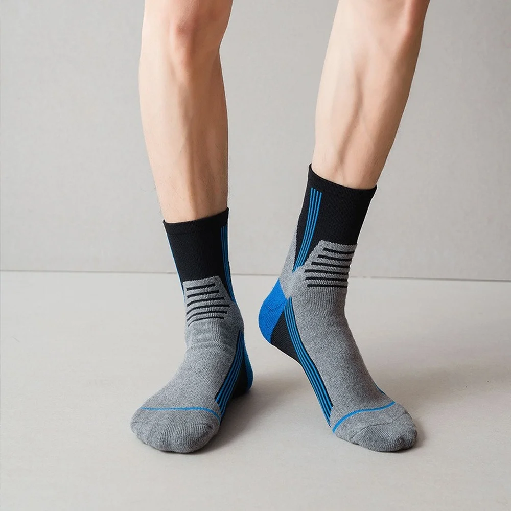 5 Pairs Foot Terry Thickened Cotton Men Sports Socks Professional Outdoor Running Exercise Casual Women Cotton Socks