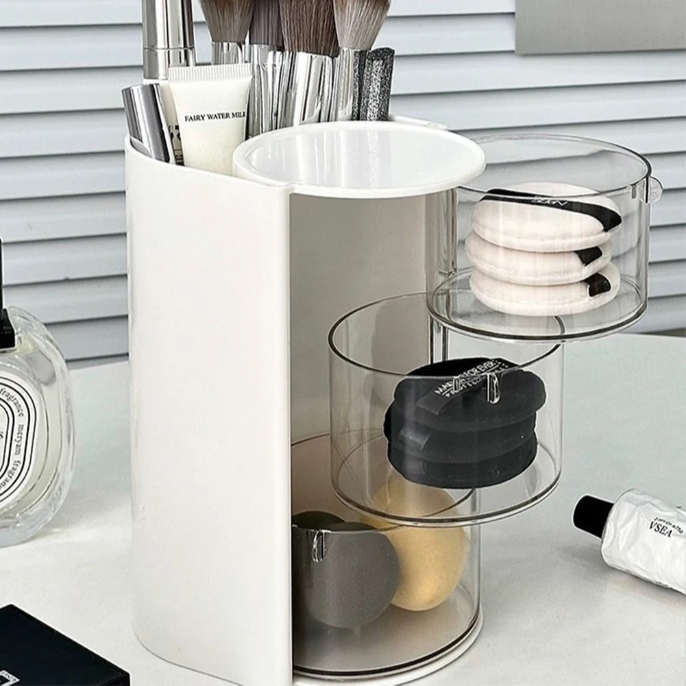 Прозрачная шкатулка для украшений вращающийся прозрачный органайзер настольный