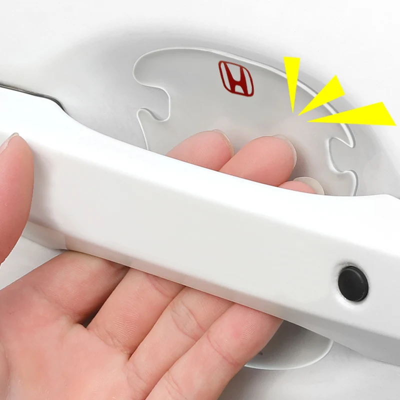 

4pcs Invisible Transparent Car Door Bowl Handle Protector Films Sticker For Honda Civci 4D 5D CRV FIT HRV Accord Pilot Odyssey