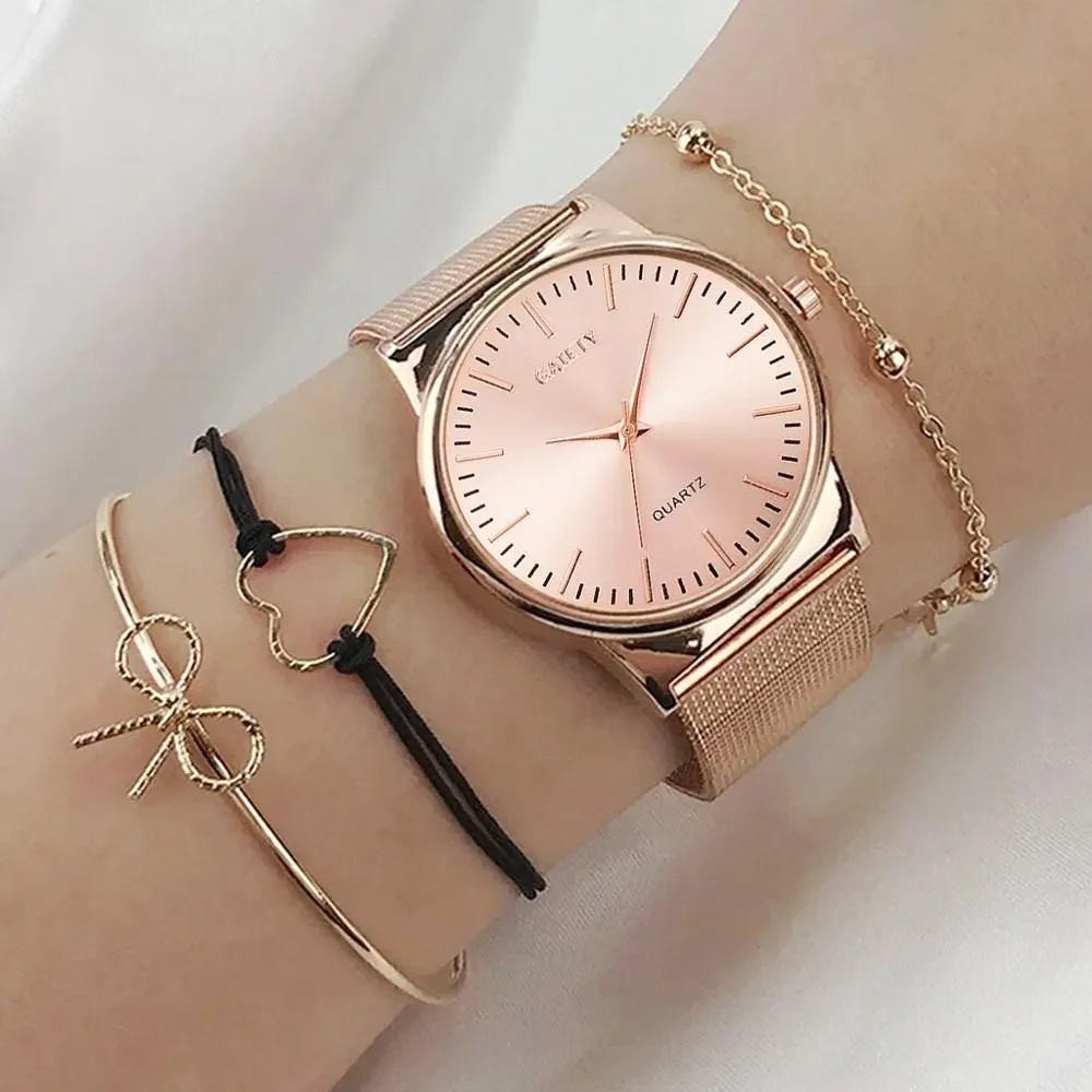 Women Watches Luxury Wrist watch relogio feminino Clock for Women Steel Lady Rose Gold Quartz Ladies Watch New